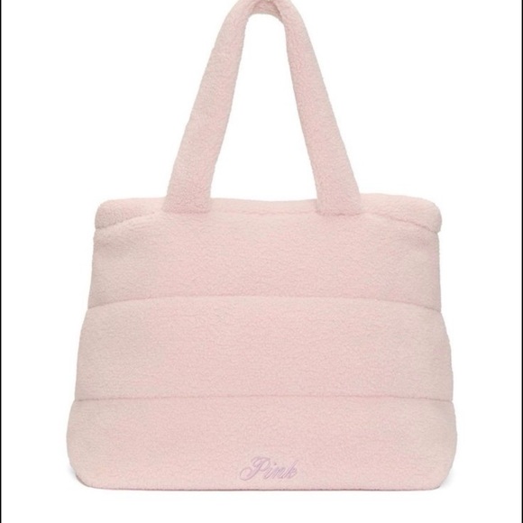 PINK Victoria's Secret Handbags - Victorias Secret PINK Sherpa Tote Weekender Bag New